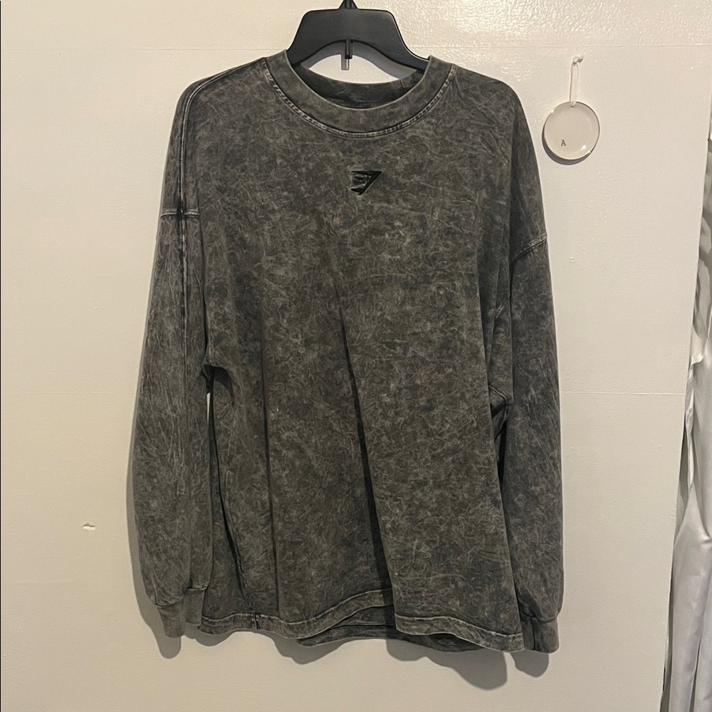 Gymshark Charcoal Acid Wash Crewneck